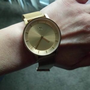 Gold Adidas watch